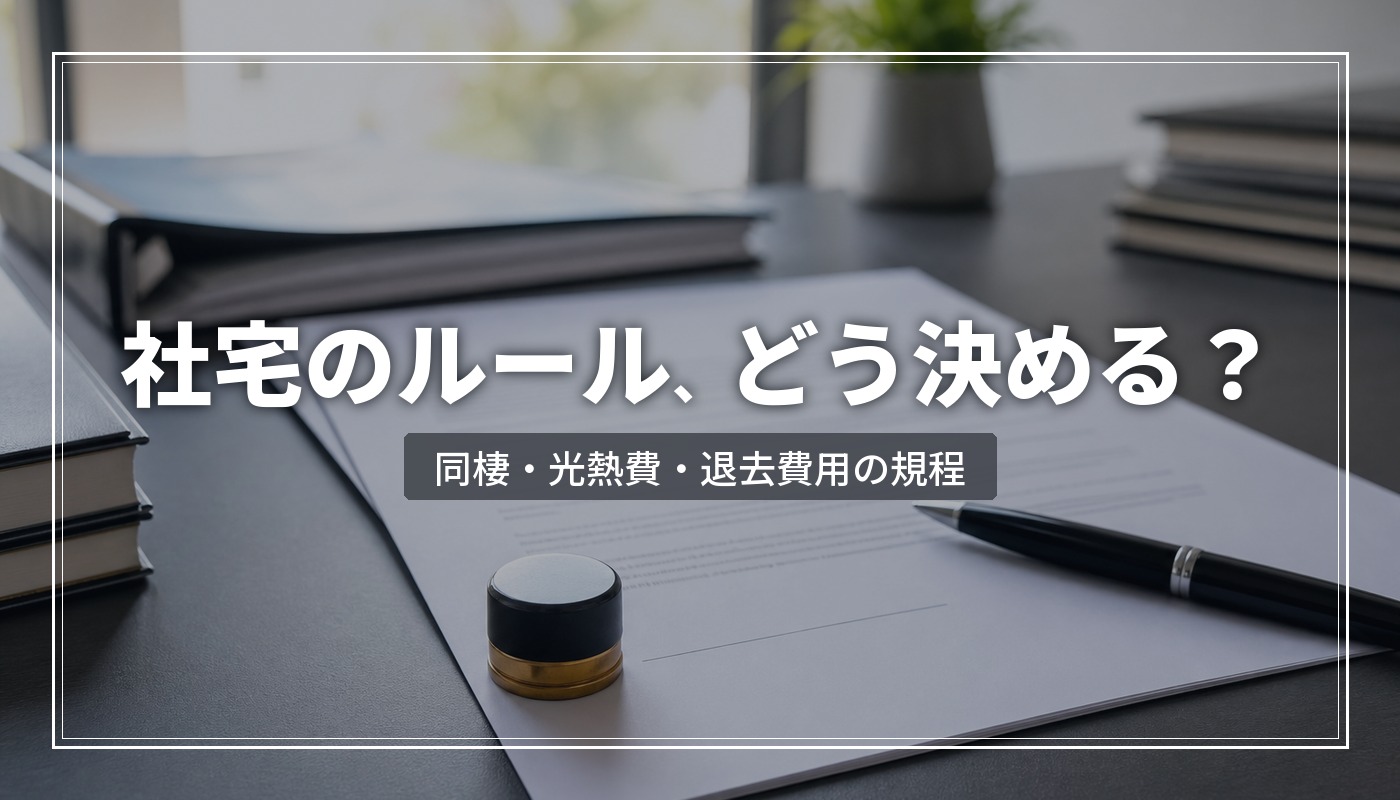 社宅のルールはどう決める？同棲・家族入居・光熱費・退去費用の規程設計ガイド