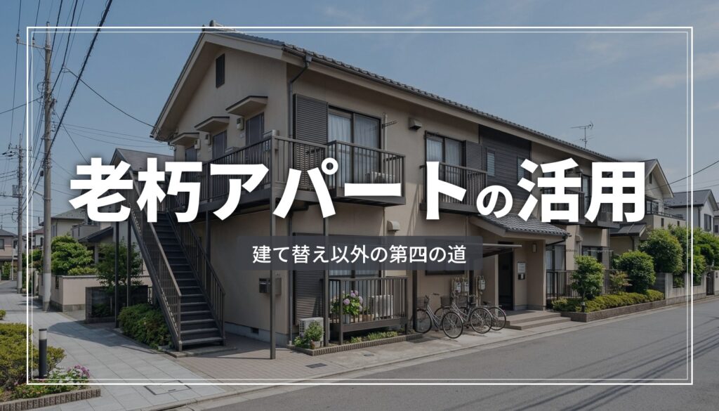 老朽化アパートの活用方法 建て替え以外の第四の選択肢とは
