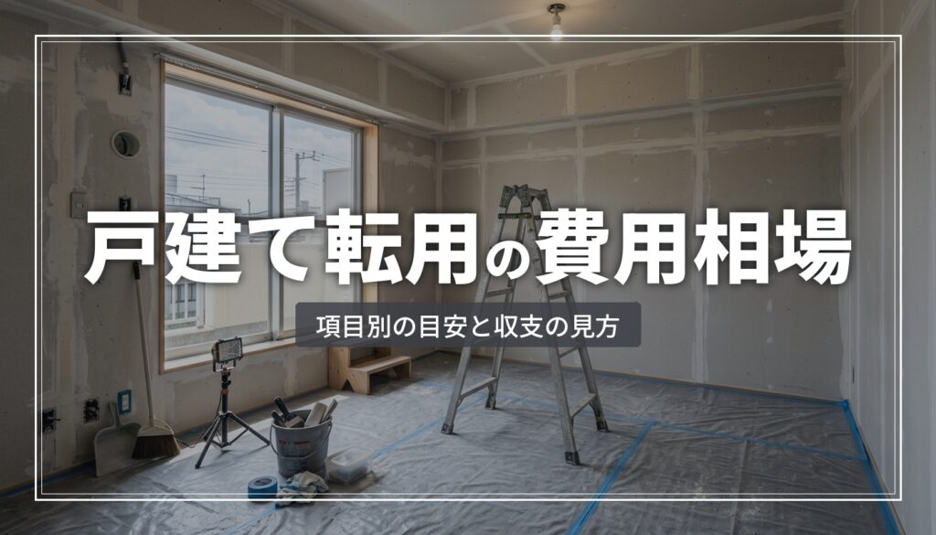 戸建てのシェアハウス転用費用｜項目別の相場と収支の考え方