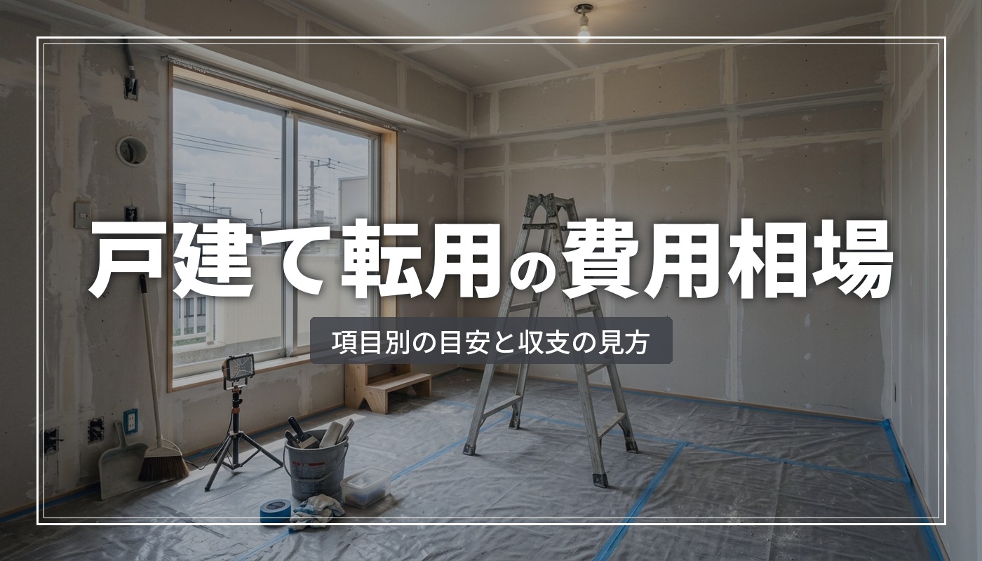 戸建てのシェアハウス転用費用|項目別の相場と収支の考え方