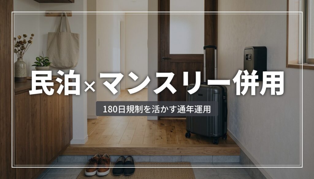 民泊×マンスリー併用の収益戦略 180日規制を活かす通年運用