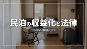 民泊の収益化と法律【2026年最新】住宅宿泊事業法の仕組みと規制強化
