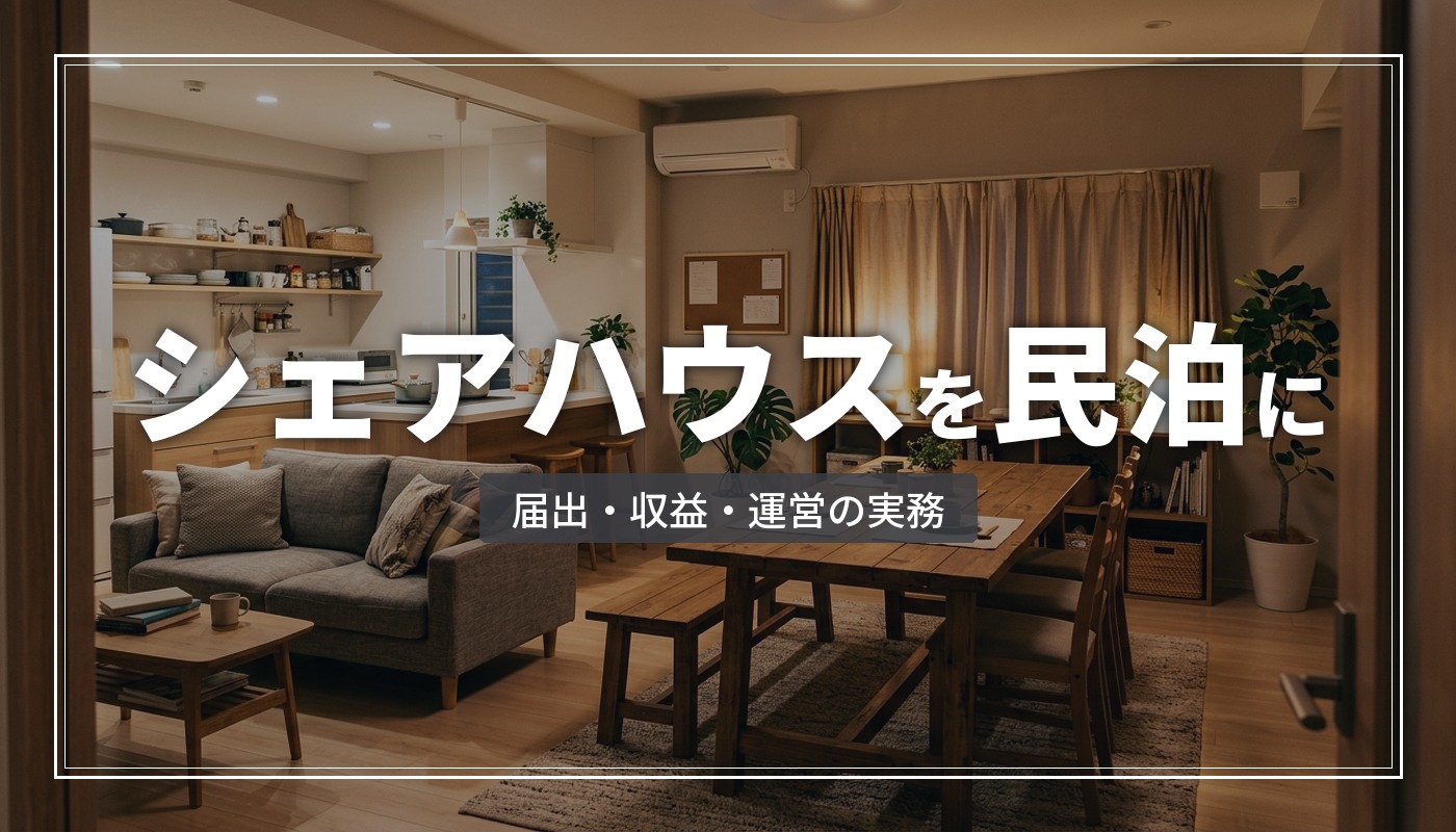 シェアハウスの民泊転用｜届出・収益・運営の実務を解説