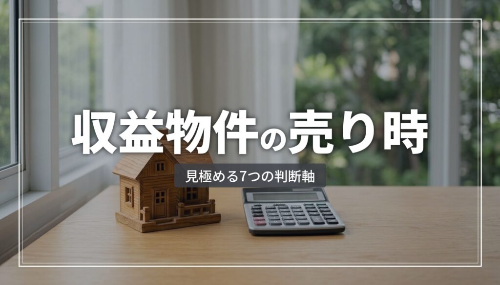 収益物件の売却タイミング｜見極める7つの判断軸【2026年版】