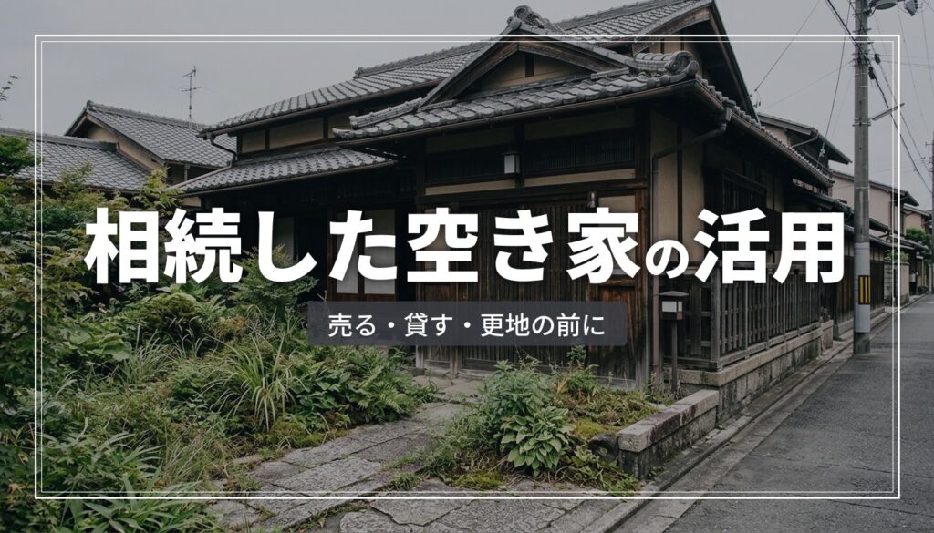 相続した空き家の活用方法 売る・貸す・更地の前に知る第4の選択肢