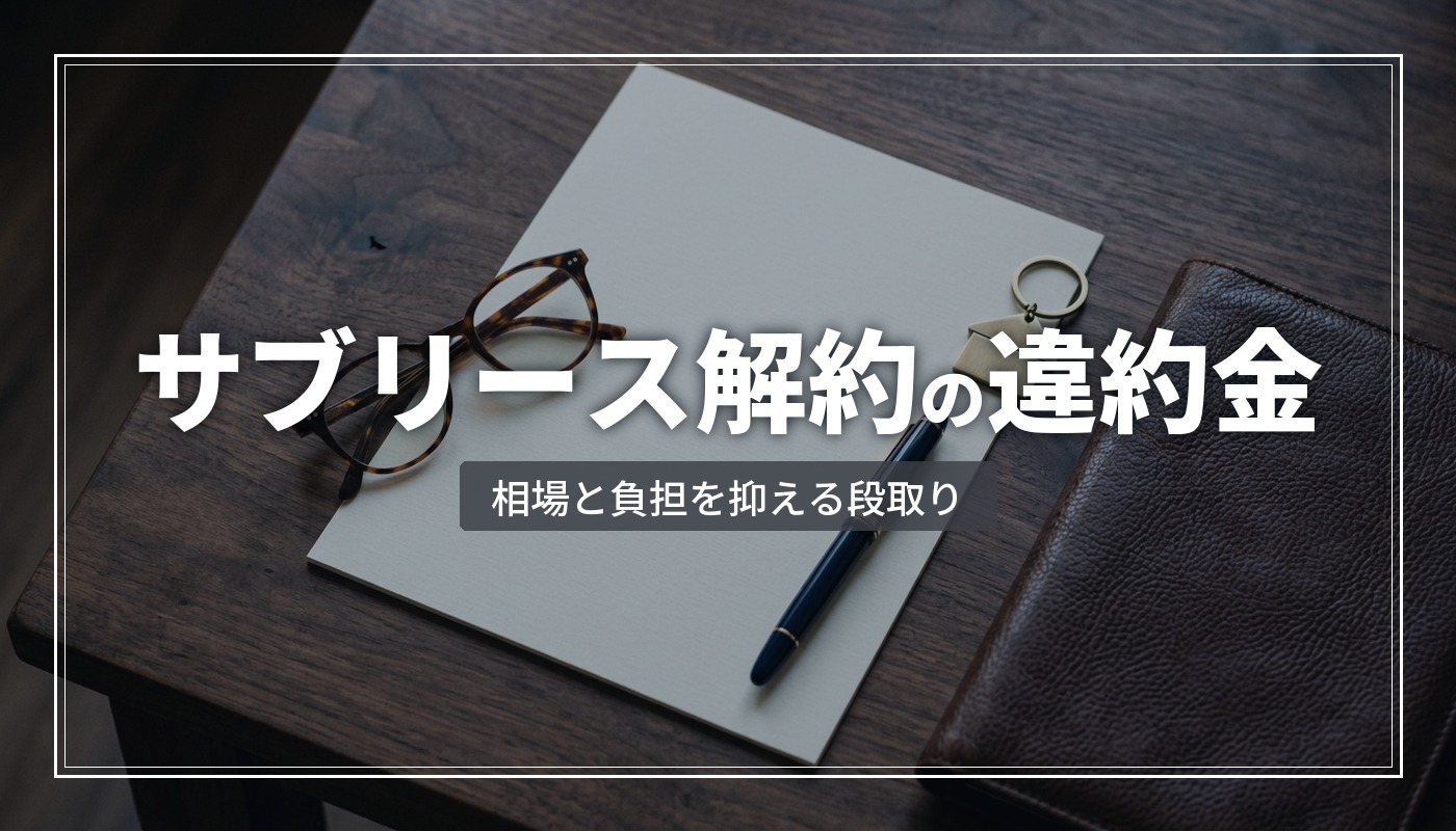 サブリース解約の違約金は？相場・注意点を解説【2026年版】