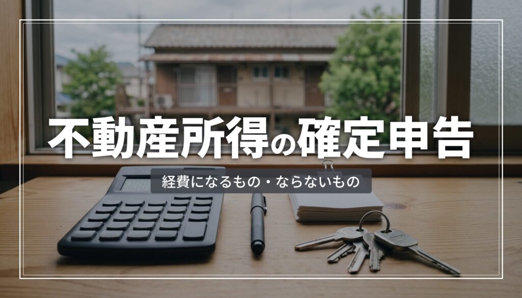 不動産所得の確定申告｜家賃収入の経費になるもの・ならないもの、20万円の基準と青色申告