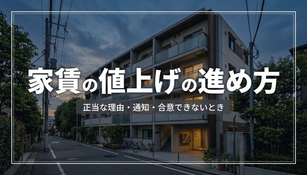 家賃の値上げの進め方