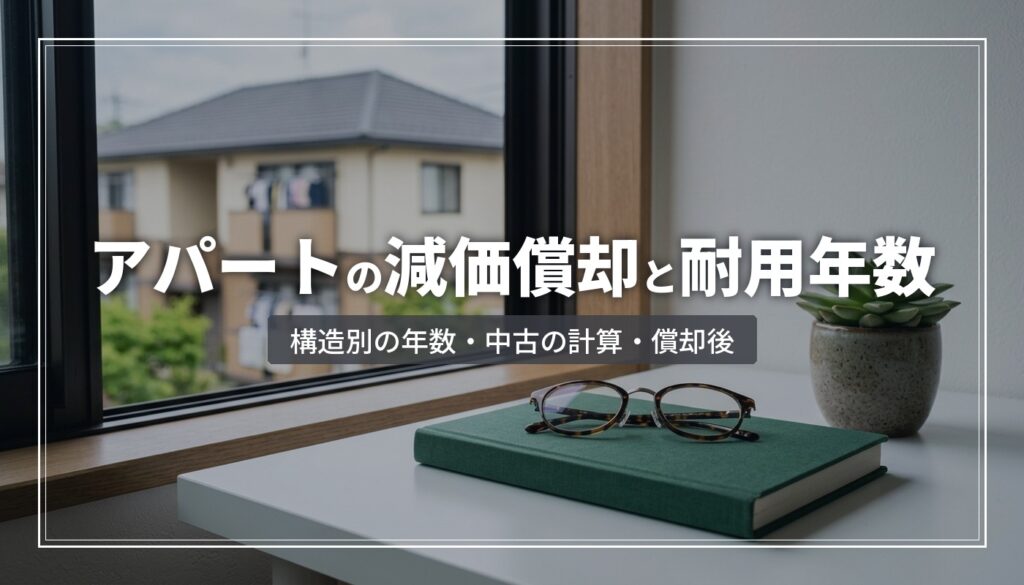 アパートの耐用年数と減価償却｜木造22年など構造別の年数、中古の計算方法と償却が終わった後