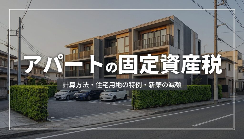 アパートの固定資産税はいくら？計算方法と住宅用地の特例、新築の減額と経費の扱い